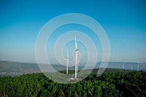 Wind turbines produce electricity the clean energy photo