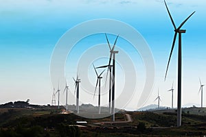 Wind turbines producing alternative energy