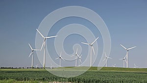 Wind turbines producing alternative energy