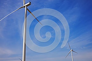 Wind turbines producing alternative energy