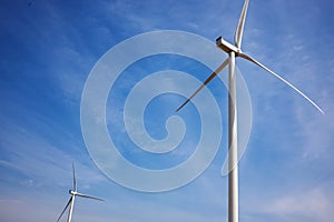 Wind turbines producing alternative energy