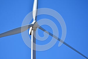 Wind turbines producing energy photo