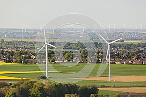 Wind Turbines And Fields