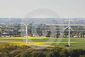 Wind Turbines And Fields photo