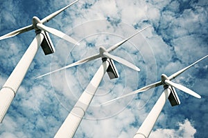 Wind turbines renewable energy photo