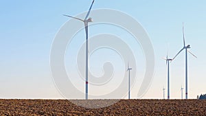 Wind turbines.Renewable energy of nature.wind generator. Alternative energy sources.