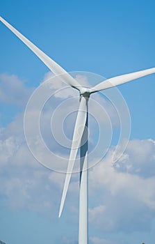 Wind turbines for renewable sources of electricity without pollution, south sardinia