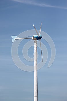 Wind turbines in running.