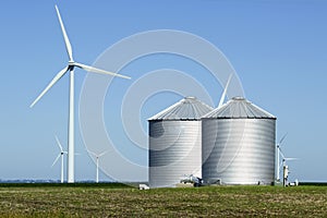 Wind Turbines And Silos