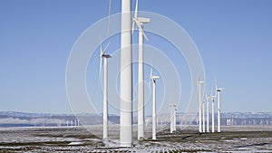 Wind Turbines Spin to the Horizon