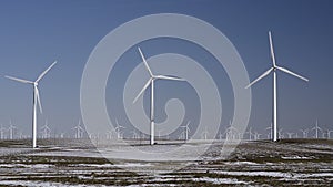 Wind Turbines Spin to the Horizon