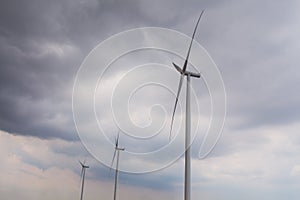 Wind turbines - storm