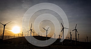 Wind turbines at Sunrise