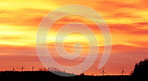 Wind Turbines at Sunrise in Vermont