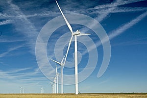 Wind Turbines on Texas ranchland.