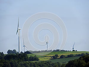 Wind Turbines tower over the treeline in NYS