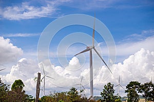 Wind turbines used to spin electricity