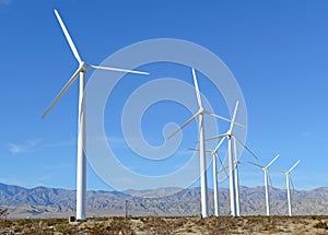 Wind Turbines in Wind Farm, Southwest USA