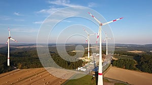 Wind turbines, wind park, Rheingau-Taunus area