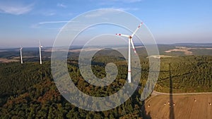 Wind turbines, wind park, Rheingau-Taunus area