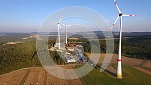 Wind turbines, wind park, Rheingau-Taunus area