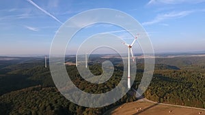 Wind turbines, wind park, Rheingau-Taunus area