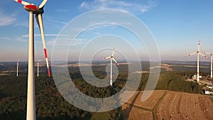 Wind turbines, wind park, Rheingau-Taunus area