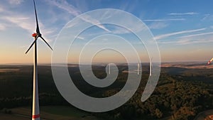 Wind turbines, wind park, Rheingau-Taunus area