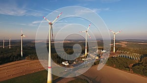 Wind turbines, wind park, Rheingau-Taunus area