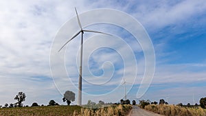 Wind Turbines Windmill Energy Farm. windmill wind turbines in field. Wind turbines power generator electric.