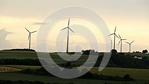 Wind turbines in windmill farm