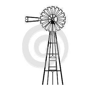 Wind water pump icon image