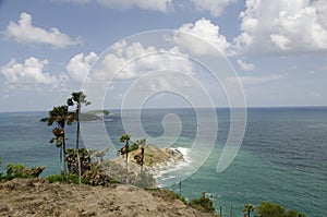 Wind and wave in andaman sea at Laem Phrom Thep Cape Viewpoint