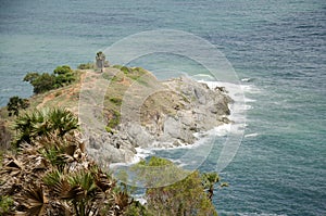 Wind and wave in andaman sea at Laem Phrom Thep Cape Viewpoint