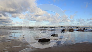 Wind And Wave On Baltic Seaside