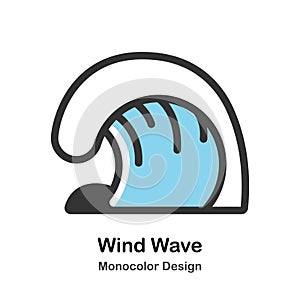 Wind wave Monocolor Illustration