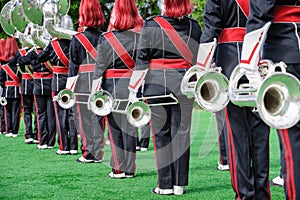Windband or Brass Band performing in uniform