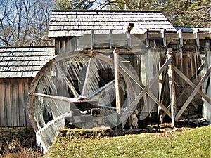 Windblown Ice on Mabry Mill