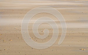 Windblown sand on Beach in Kent, UK.