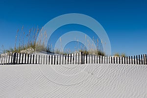 Windblown sugar white sand on Pensacola Beach Florida
