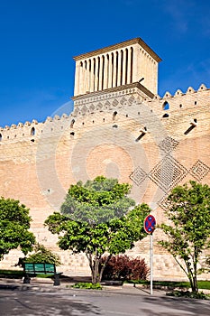 Windcatcher on Karmin Khan citadel , Shiraz, Iran