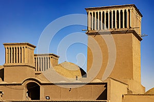 Windcatchers, Dolat Abad Garden, Yazd, Iran photo