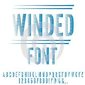 Winded stylized font