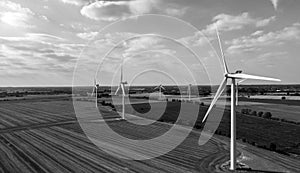 Windfarm Black and White