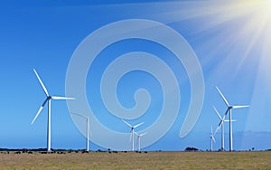 Windfarm (group of windmills) - Clean Energy production