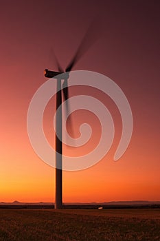 Windfarm at sunset