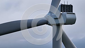 Windfarm Turbines rotating in the wind