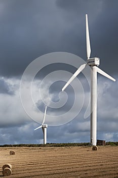 Windfarms in fields in England