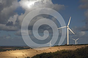 Windfarms in fields in England