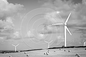 Windfarms in fields in England